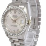 Rolex Datejust President 18k White Gold Diamond Dial/Bezel 31mm Watch R 68289