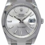 NOS Rolex Datejust 41 Steel Silver Dial Oyster Bracelet Watch B/P '23 126300