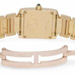 Cartier Tank Francaise Small 18k Yellow Gold Diamond Bezel Ladies Watch 2385