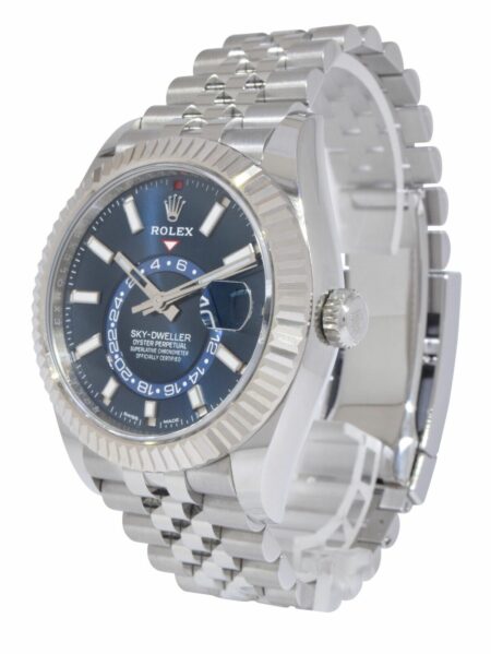 NEW Rolex Sky-Dweller 18k WG/Steel Blue Dial 42mm Jubilee Watch B/P '23 336934