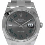 NEW Rolex Datejust 41 Steel Wimbledon Dial Oyster Watch Box/Papers '23  126300