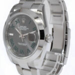 NEW Rolex Datejust 41 Steel Wimbledon Dial Oyster Watch Box/Papers '23  126300