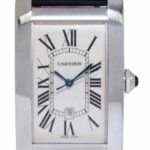 Cartier Tank Americaine Large 18k White Gold Mens Automatic Watch W2603256 1741