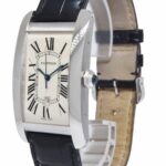 Cartier Tank Americaine Large 18k White Gold Mens Automatic Watch W2603256 1741