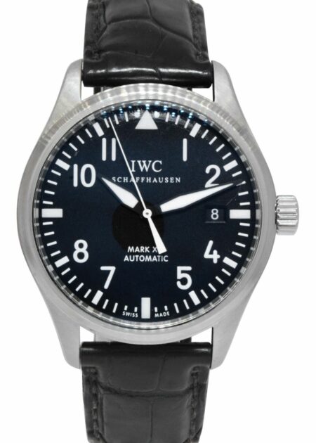 IWC Pilot Mark XVI Steel Black Dial Mens 39mm Watch +Card 3255 IW325501