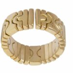 Bvlgari Parentesi 18k Yellow Gold Band Ring Size 5.75 Open Design