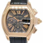 Cartier Roadster XL Chronograph 18k Rose Gold Brown Dial Men Watch W62042Y5 2848