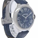 Cartier Ballon Bleu 42mm Steel Blue Dial Mens Automatic Watch WSBB0027 3765