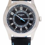 Patek Philippe Calatrava 6007 18k White Gold Blue Accents 40mm Watch B/P 6007G