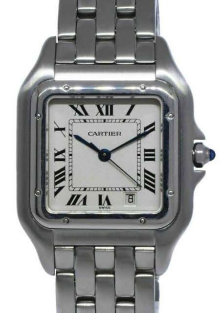 Cartier Panthere Mid Stainless Steel Silver Roman Dial Quartz Watch 1310