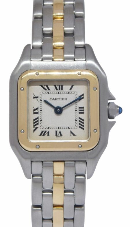 Cartier Panthere Small 1 Row 18k Yellow Gold/Steel Ladies 22mm Watch 1057917