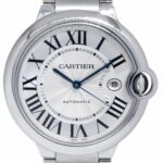 Cartier Ballon Bleu 42mm Steel Silver Dial Mens Automatic Watch W69012Z4 3001