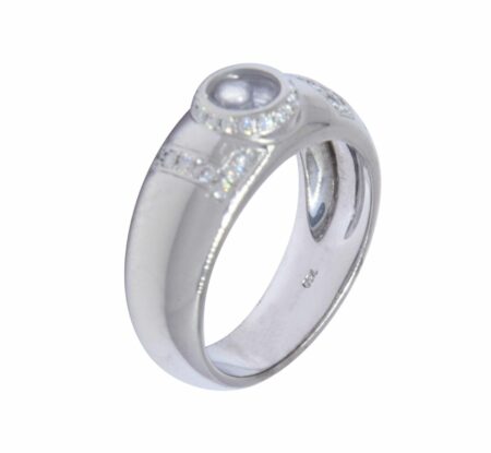 Chopard Happy Diamond Love Ring 18k White Gold Love Ring 7.5 82/2898