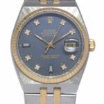 Rolex Datejust Oysterquartz 18k Yellow Gold/Steel Diamond Dial 36mm Watch 17013