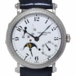 Patek Philippe 5015 Complications 18k White Gold Mens 35mm Watch 5015G