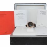 IWC Portuguese Perpetual Calendar 18k Rose Gold Black Dial Watch Box/Books 5021