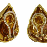 Henry Dunay 18k Yellow Gold Sabi Finish Clip-On Earrings