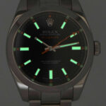 Rolex Milgauss Steel Black Dial Orange Hand Mens 40mm Watch V 116400