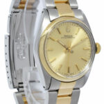 Rolex Oyster Perpetual 18k Yellow Gold/Steel Champagne Ladies 31mm Watch 6748