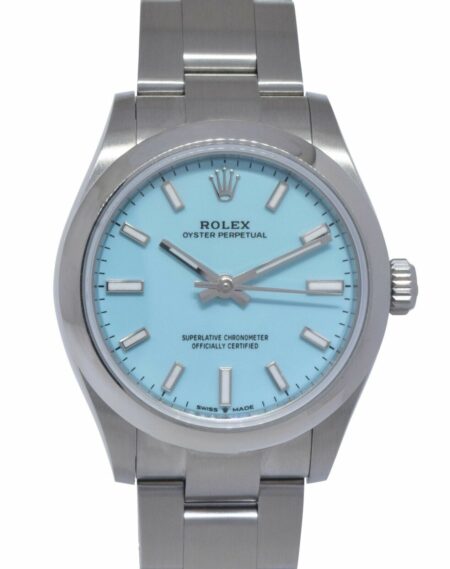 Rolex Oyster Perpetual 31 Steel Turquoise Dial Ladies Watch B/P '22 277200