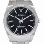 Rolex Oyster Perpetual 39 Steel Black Dial Mens Oyster Watch +Card '19 114300