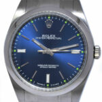 Rolex Oyster Perpetual 39 Steel Blue Dial Mens Watch  114300