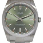 Rolex Oyster Perpetual Steel Olive Green Dial Oyster Bracelet 34mm Watch 114200