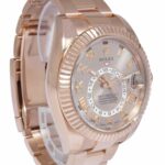 Rolex Sky-Dweller 18k Everose Gold Sundust Roman Dial 42mm Watch B/P '18 326935