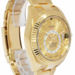 Rolex Sky-Dweller GMT 18k Yellow Gold Champagne Dial Mens Watch B/P '16 326938