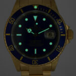 Rolex Submariner 18k Yellow Gold Blue Dial/Bezel Mens 40mm Watch  Z 16618