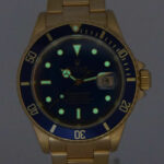 Rolex Submariner 18k Yellow Gold Blue Dial/Bezel Mens 40mm Watch P 16618