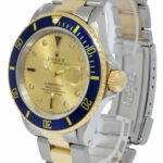 Rolex Submariner 18k Yellow Gold/Steel Serti Diamond 40mm Watch +Papers A 16613