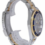 Rolex Submariner 18k Yellow Gold/Steel Slate Serti Diamond 40mm Watch F 16613