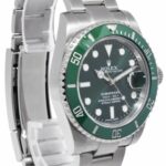 Rolex Submariner Date 40mm Steel Ceramic Green Dial Mens Watch +Card '15 116610