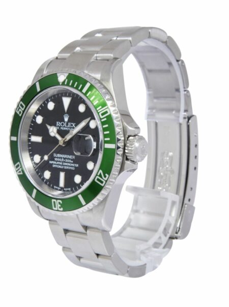 Rolex Submariner Date Kermit Green Bezel Steel Mens 40mm Watch F 16610