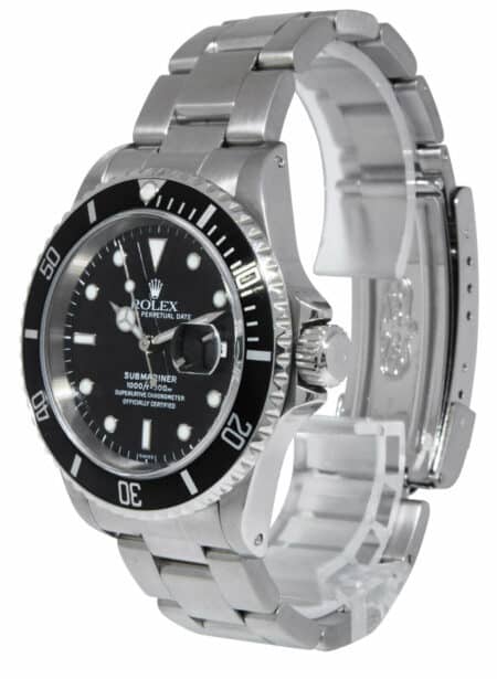 Rolex Submariner Date Steel Black Dial/Bezel 40mm Automatic Watch B/P A 16610