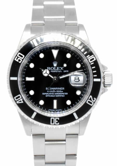 Rolex Submariner Date Steel Black Dial/Bezel Mens 40mm Automatic Watch 'M 16610