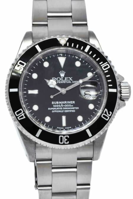 Rolex Submariner Date Steel Black Dial/Bezel Mens Automatic Watch K 16610