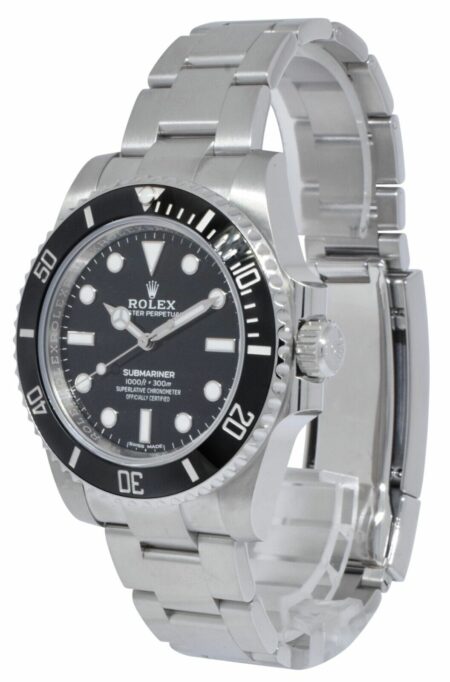 Rolex Submariner No Date Steel Black Ceramic Mens 40mm Watch B/P '19 114060