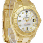 Rolex Yacht-Master 18k Yellow Gold MOP Serti Dial Ladies 35mm Watch W 68628