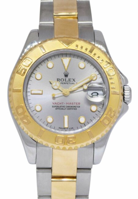 Rolex Yacht-Master 18k Yellow Gold/Steel Rhodium Dial Ladies 35mm Watch U 68623