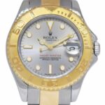 Rolex Yacht-Master 18k Yellow Gold/Steel Rhodium Dial Ladies 35mm Watch U- 68623