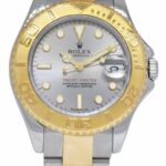 Rolex Yacht-Master 18k Yellow Gold/Steel Rhodium Dial Ladies 35mm Watch U- 68623