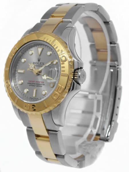 Rolex Yacht-Master 18k Yellow Gold/Steel Slate Dial Ladies 29mm Watch Z 169623