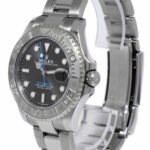 Rolex Yacht-Master 37 Steel & Platinum Rhodium Dial Oyster Watch B/P '20 268622