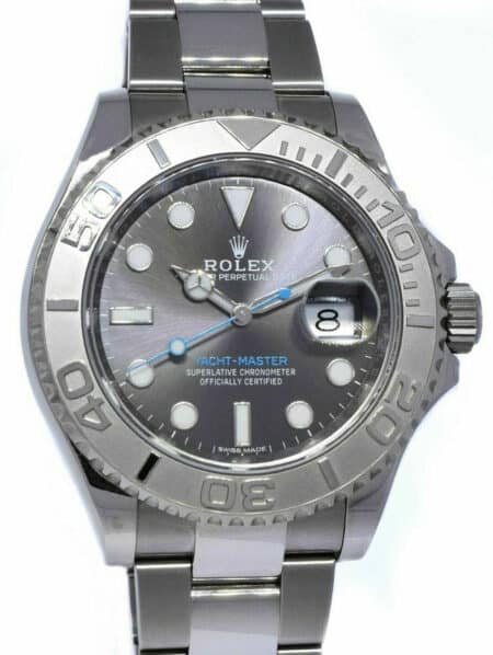 Rolex Yacht-Master 40 Steel & Platinum Rhodium Dial Mens Watch 116622