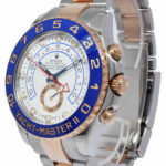 Rolex Yacht-Master II 18k RG/Steel Cerachrom White Dial Watch '16 B/P 116681