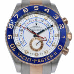 Rolex Yacht-Master II 18k RG/Steel Cerachrom White Dial Watch B/P '14 116681