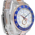 Rolex Yacht-Master II 18k RG/Steel Cerachrom White Dial Watch B/P '14 116681