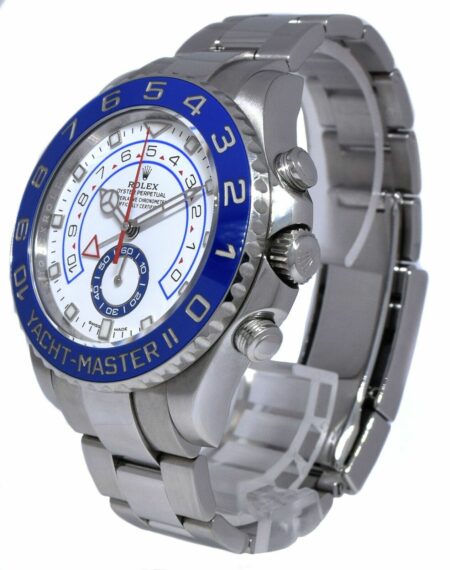 Rolex Yacht-Master II Steel Blue Ceramic Bezel Mens Watch  116680